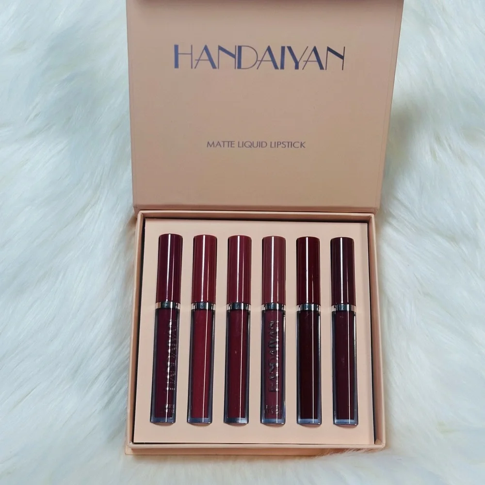 Matte Liquid Lipstick Set - Nude/Pink/Red Shades set of 6